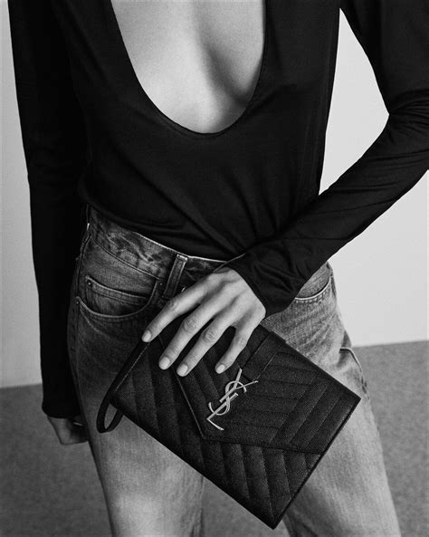 ysl envelope flap pouch